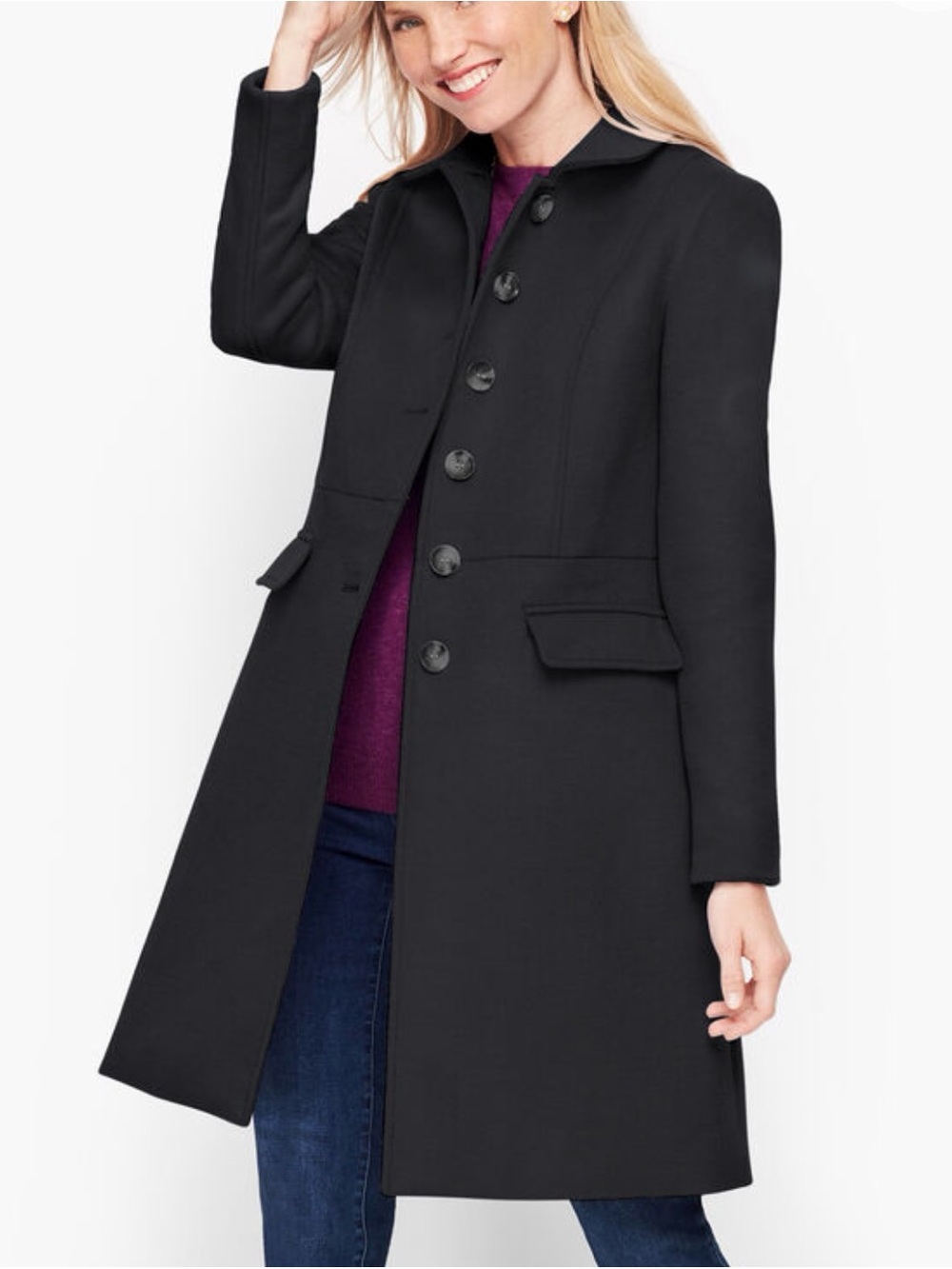 Talbots Women's Brushed Wool Coat Size 2 XS/S Like New